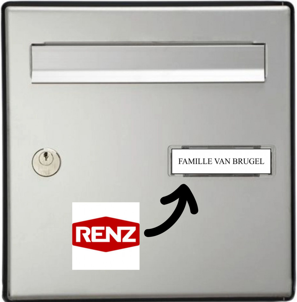 RENZ Boîte aux lettres normalisée 2 portes extérieur RENZ acier gri