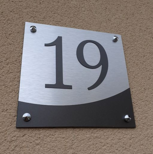 Monogramme initial Numéro de maison Plaque Numéro de maison Signe