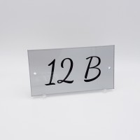 Plaque boite aux lettres PVC gravée - 10x3 cm - Doller Graphiques
