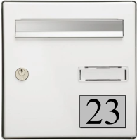 Numéro maison : chiffre métal et chiffre pour boite aux lettres