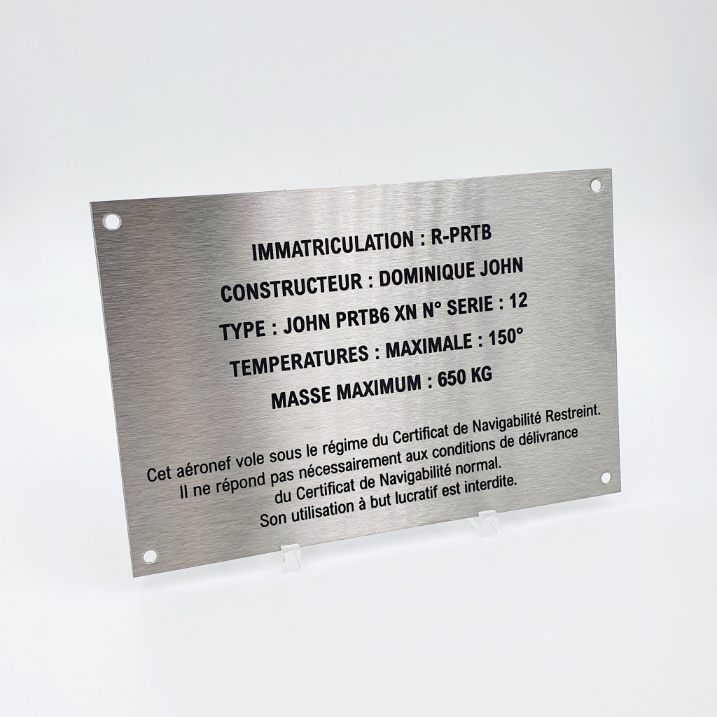 Plaque inox à personnaliser - Gravure laser - 100x20mm