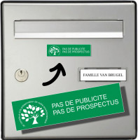 Ludilabel  Autocollant STOP PUB et Etiquettes pour identifier la boîte aux  lettres