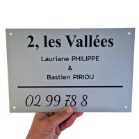 Plaque de maison / résidence en aluminium