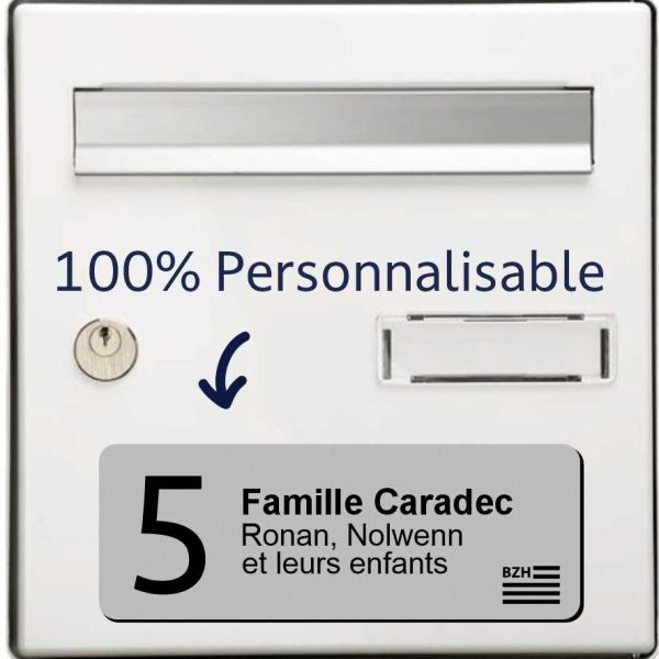 Plaque de boîte aux lettres sur-mesure