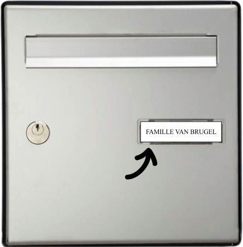 Plaque de boîte aux lettres sur-mesure